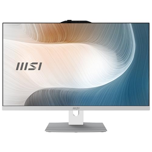 MSI Modern AM272P 1M-838DE - All in One PC, Intel Core 5 Prozessor 120U, 27 Zoll, FHD (1920x1080), 512TB SSD, 8GB DDR5, Webcam, Windows 11 Pro, Weiß
