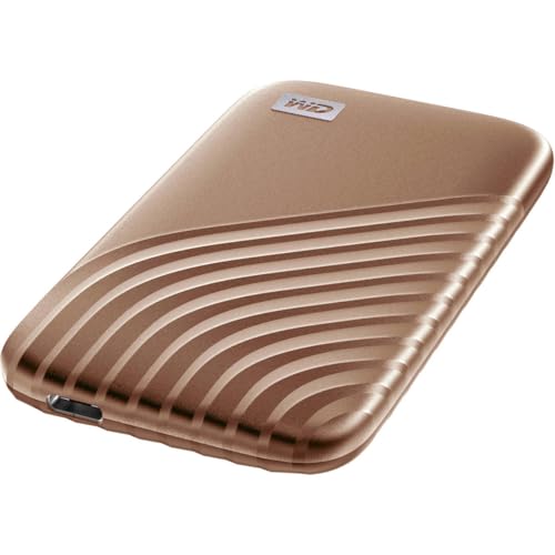 WD My Passport SSD 2 TB mobiler SSD Speicher (NVMe-Technologie, USB-C und USB 3.2 Gen-2 kompatibel, Lesen 1050 MB/s, Schreiben 1000 MB/s) Rose Gold