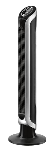 Rowenta VU6670 Eole Infinite, Turmventilator, Timer bis zu 8 Stunden, 3 Geschwindigkeiten, Fernbedienung, automatische Abschaltung, Piano Schwarz