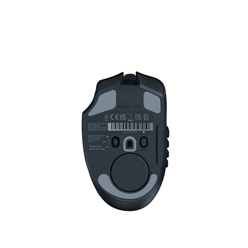 Razer Naga V2 Pro - Kabellose MMO-Gaming-Maus (HyperScroll Pro Rad, Anpassungsfähigkeit und Kontrolle, HyperSpeed Wireless, Focus Pro 30K Optischer Sensor, Optische Mouse Switches Gen-3) Schwarz