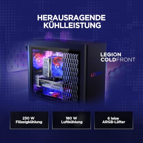 Lenovo Legion T5 Tower PC | Intel Ultra 7 | 32GB RAM | 1TB SSD | 30L | Gaming | Intel Core Ultra 7 270K Plus | 32GB RAM | 1TB SSD | NVIDIA GeForce RTX 5070 | Windows 11 | Schwarz