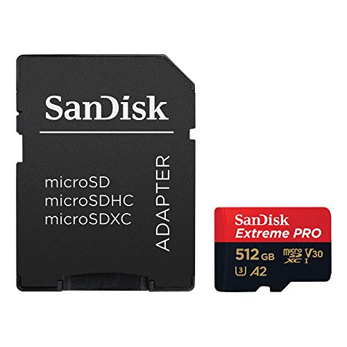 SanDisk Extreme PRO Portable SSD Externe SSD 1 TB & Extreme PRO microSDXC UHS-I Speicherkarte 512 GB + Adapter & RescuePRO Deluxe