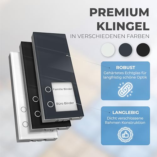 DoorLine Slim DECT Farbe: Weiß von Telegärtner Elektronik l Clevere Türstation l per Knopfdruck mit der AVM FRITZ!Box zur Tür-Sprechanlage gekoppelt l erweiterbar zur Video-Sprechanlage I