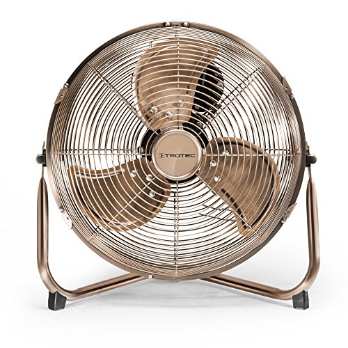 TROTEC TVM 11 Bodenventilator 37 Watt | Neigungswinkel 100°, 3 Stufen, Ø 30 cm, kippfester Stand, leise, Kupfer