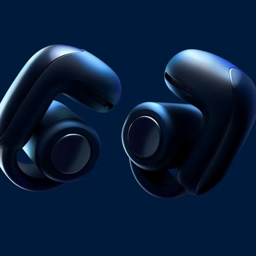 Bose Ultra Open Earbuds mit Bluetooth und OpenAudio Technologie, Clip On Kopfhörer, kabellose Open Ear Earbuds, immersive Audio, bis zu 48 Stunden Akkulaufzeit, Mondblau - Limited Edition