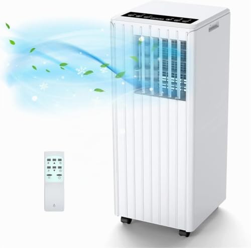 Tragbare Klimaanlage 7000 BTU Mit Fernbedienung, 3-in-1 Kühler Lüfter Entfeuchter, Kompakte Mobile Klimageräte Für Schlafzimmer Wohnung Büro, Inklusive Fensterkit, 280m³/h Luftstrom, 36L/Tag Entfeucht