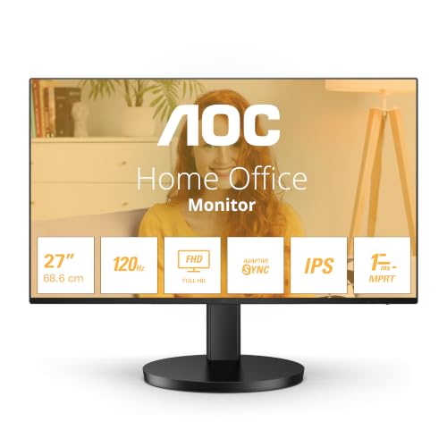 AOC 27B3HA2 27 zoll FHD Monitor, 120Hz, IPS Panel, 4ms GtG, , Lautsprecher,(1920x1080 HDMI 1x 1.4 )Schwarz