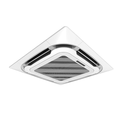 AUX A++ Klimaanlage Set mit 2× Deckenkassette 12000 BTU (je 3,5 kW) + Außengerät 27000 BTU (7,9 kW) - R32 Kältemittel - Weiß - leise Splitanlage für 2 Räume mit 360° Luftverteilung