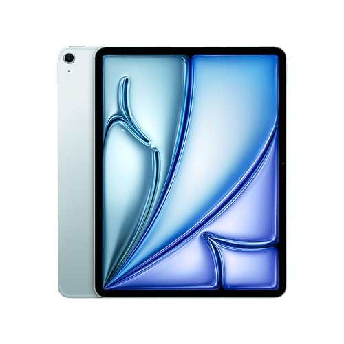 Apple 13" iPad Air (M2): Liquid Retina Display, 1 TB, 12 MP Querformat Frontkamera/12 MP Rückkamera, WLAN 6E und 5G Mobilfunk mit eSIM, Touch ID, Batterie für den ganzen Tag – Blau