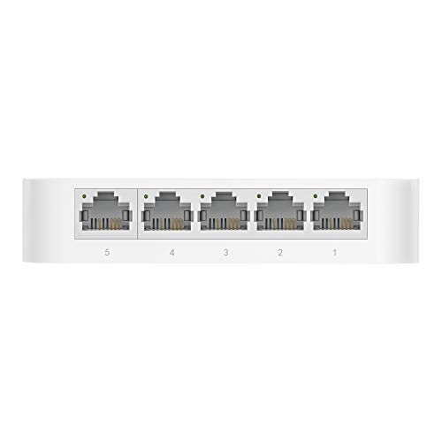 TP-Link TL-SF1005D 5-Port Fast Ethernet-/Netzwerk-/LAN Switch (10/100Mbit/S, Automatische Geschwindigkeits- und Duplexanpassung, Plug-und-Play, Auto-MDI/MDIX, lüfterlos) Weiß