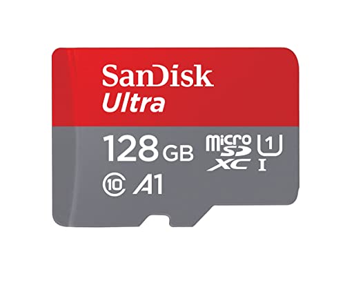 SANDISK Ultra microSDXC Karte 128GB + Adapter, bis zu 140MB/s Lesen | UHS-I, Full HD, C10, U1, A1, Ideal für Android Smartphones, Tablets und MIL- Kameras - SDSQUA4-032G-GN6MT