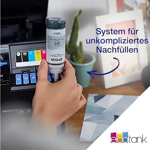 Epson EcoTank ET-8550 Tintentankdrucker | Fotodruck | 6-Farb-Tintensystem | WLAN | A3+ | Drucken, Kopieren, Scannen | 10.9 cm Touchscreen | Duplexdruck | hinterer Papiereinzug
