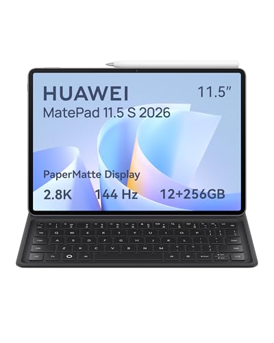 HUAWEI MatePad 11.5 S 2026 Tablet mit Tastatur und M-Pencil-Pro, 12+256GB | 2.8K 144Hz Ultraklares PaperMatte Display, 8800 mAh Akkus, 40W SuperCharge, WiFi 6, Gaming, 30 Monate Garantie