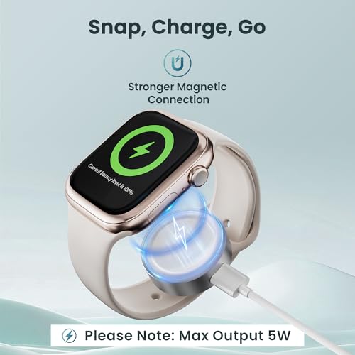RUXELY Magnetisches Ladegerät 5W für Apple Watch 12,USB C Charger Adapter