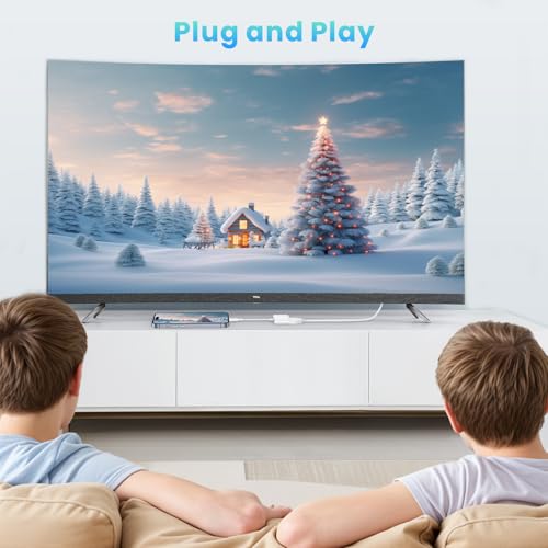 USB C auf HDMI, 100W USBC HDMI Adapter 2-in-1 Hub für iPhone 16/15 Pro Max/iPad, Samsung Galaxy S24 S23 S22 S21 S20 Plus Ultra/Tablet/Laptop/TV/Monitor/Projektor 4K Video und Audio Digital AV Adapter