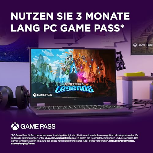 Lenovo LOQ Gaming AI Laptop | 15.6" Full HD 144Hz | NVIDIA GeForce RTX 5060 8GB | AMD Ryzen 7 250 | 16GB RAM | 1TB SSD | Win11 | QWERTZ | Weiss-Beleuchtete Tastatur | Grau | 3 Monate Game Pass