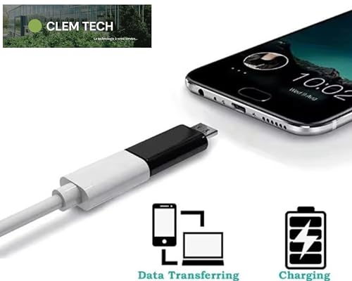 USB-C auf Micro USB Adapter, 2er Set, Aluminium, Schwarz