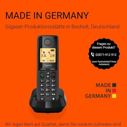 Gigaset Pure 320A Trio - Schnurloses DECT-Telefon mit Anrufbeantworter - mit Call-Block-Taste und Freisprechfunktion - 100 Kontakten, schwarz [Kompatibel in DE, IT, FR, NL, BE, Che, AUT]