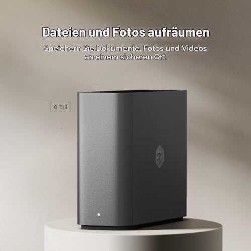Synology BeeStation BST151-4T 2 GB RAM 4 TB HDD NAS Desktop Server Schwarz | Automatische Foto- und Video-Backup, kein Abonnement erforderlich
