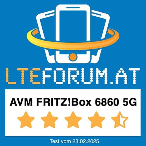 FRITZ!Box 6860 5G (Mobilfunk-Router mit bis zu 1.300 MBit/s in 5G/LTE, Wi-Fi 6 mit bis zu 3.000 MBit/s, Power over Ethernet (PoE+), staub- und spritzwassergeschütztes Gehäuse, internationale Version)
