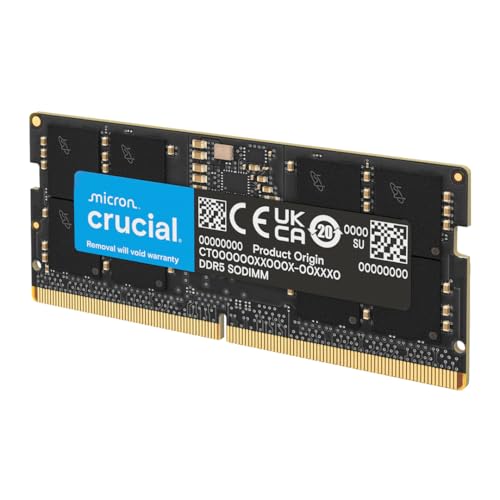 Crucial DDR5 RAM 48GB 5600MHz SODIMM, Arbeitsspeicher für Laptop/Notebook, Mini PC (auch 5200MHz / 4800MHz) CL46 - CT48G56C46S5