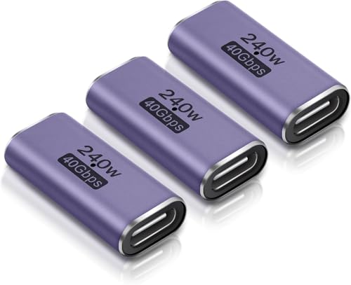 ELUTENG USB C Kupplung 40Gbps, 240W Schnellladung Typ C Buchse auf Buchse Adapter unterstützt 8K@60Hz USB C Verbinder für iPhone 17 16 15 Series (3)