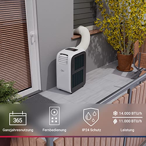 SUNTEC Mobiles lokales Klimagerät Transform 14.000 Eco R290 | geeignet für Räume bis 70 m2 | Kühler und Entfeuchter mit ökologischem Kühlmittel R290 | 14.000 BTU/h