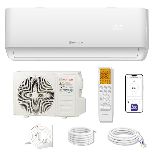 Split Klimaanlage 18000 BTU (bis 60m²) HANTECH H-PRO Heiz-&Kühlfunktion, Luftfilter, WIFI, Montagematerial
