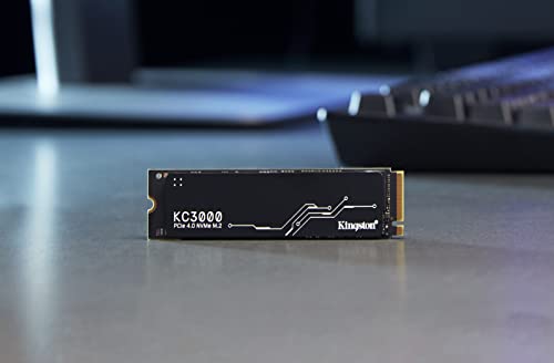 Kingston KC3000 PCIe 4.0 NVMe M.2 SSD - Hochleistungsspeicher für Desktop- und Laptop-PCs -SKC3000S/1024G Schwarz 1024GB