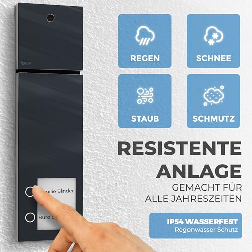 DoorLine Slim DECT + Cam Bundle, Anthrazit, Türsprechanlage mit Kamera | Videoklingel mit Kamera, FRITZ!Box kompatibel, Türöffner-Funktion, WLAN Integration, SmartHome-fähig