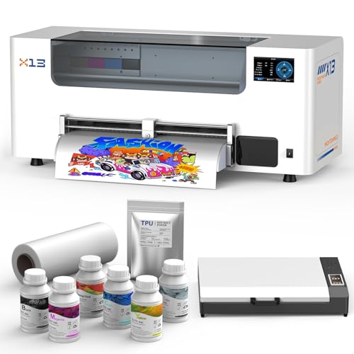 DSV A3+ Plus XP600 DTF-Drucker mit Trockenofen, automatischer Reinigung und Weißpapierzirkulation, doppelter Druckgeschwindigkeit im Vergleich zum L1800, 5-Zoll-Touchscreen, Drucken mit einem klick