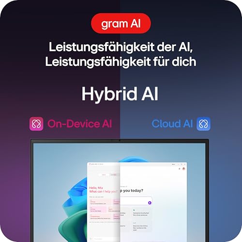 LG gram 15 15Z80T-G.AU75G (15,6 Zoll) IPS Notebook, AMD Ryzen™ AI 7 350, 16GB RAM, 512GB SSD, AMD Radeon™ 860M, federleicht (1,290 kg), 72 Wh, Schwarz