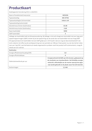 MEDION Mobile Klimaanlage mit Abluftschlauch E701 (7000 BTU, mobil, inkl. Fensterabdichtung, bis 25m², 3in1 Kühlen Entfeuchten Ventilieren, Schlafmodus, MD 37730)