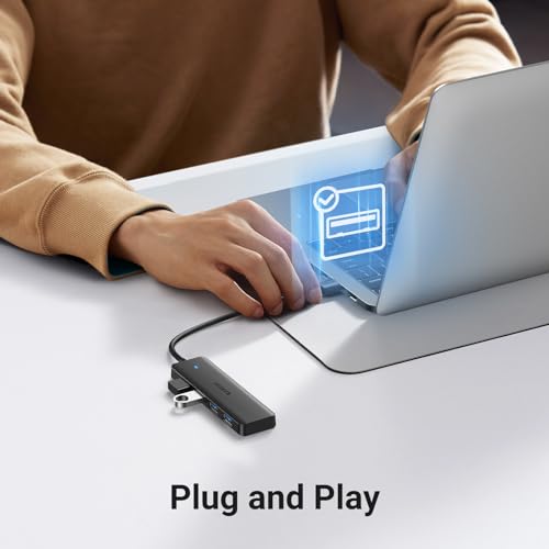 UGREEN 4-Port USB 3.0 Hub USB Verteiler Multiport Adapter 5Gbps (15cm) | USB Splitter für MacBook, iMac, Surface, Dell, Thinkpad, USB Stick, Mobile HDD, Desktop PC und mehr