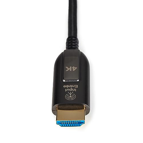 Amazon Basics Glasfaser-HDMI-Kabel, umflochten, Hochgeschwindigkeitskabel, 10 m, Schwarz