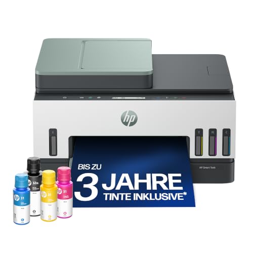 HP Smart Tank 7307 3-in-1 Multifunktionsdrucker (WLAN; Duplex; ADF) – 3 Jahre Tinte inklusive, 3 Jahre Garantie, großer Tintentank, hohe Reichweite, Drucken in hoher Qualität