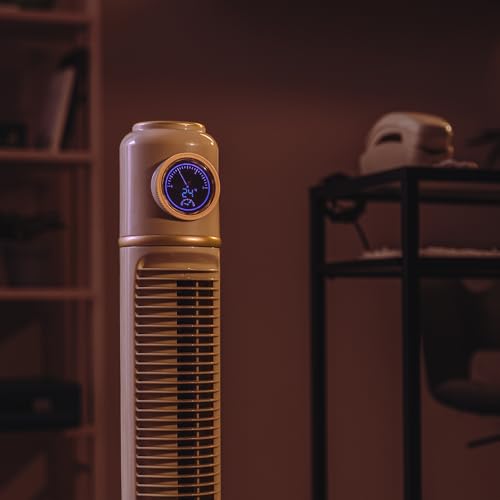 Cecotec - Turmventilatoren 1090 Skyline Retro Smart Green, von 81 cm, 40W, Display -LED, taktile und Fernbedienung, 3 Geschwindigkeiten, 3 Modi, Timer 12 Stunden und Oszillation 72º