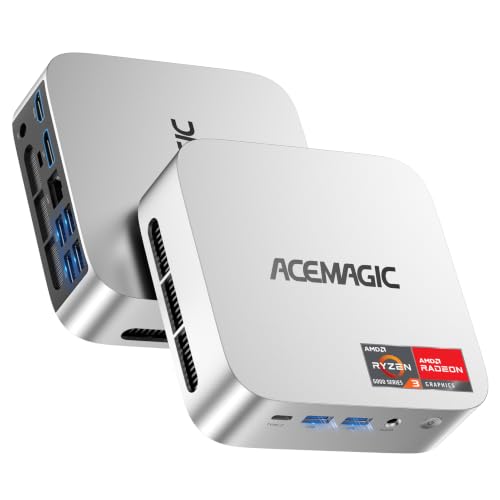 ACEMAGICIAN K1 Mini PC,AMD Ryzen 5400U(bis zu 4,0 GHz),8GB RAM 256GB SSD | Mini Computer mit Windows 11 Pro | RJ45 | 4K Triple Display(HDMI+DP+Type-C) | WiFi 5 für Zuhause/Büro/Schule