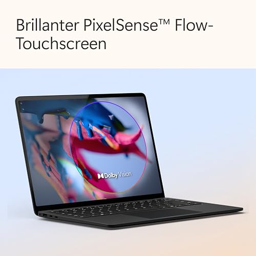 Microsoft Surface Laptop | Copilot+ PC | 15” Touchscreen | Snapdragon® X Elite (12 Kerne) | 16GB RAM | 512GB SSD | neuestes Modell, 7. Edition | Schwarz