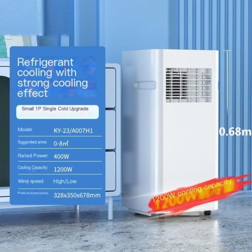 Tragbare Klimaanlage 10000 BTU mit Luftentfeuchter, Fernbedienung, Sleep-Timer, 3 Modi Oszillierender Ventilator für Schlafzimmer oder Büro
