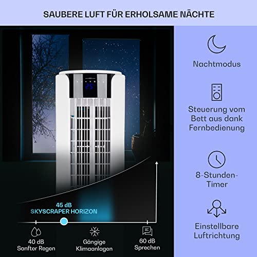 Klarstein Mobiler Luftkühler, 4-in-1 Air Cooler, Leiser Ventilator, Luftbefeuchter & Nachtmodus, Klimagerät ohne Abluftschlauch, Mobiles Klimagerät mit Wasserkühlung, 486 m³/h, 60 Watt, Antikweiß