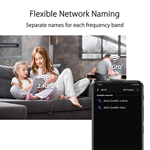 ASUS ZenWiFi XD4 Plus 1er Pack AX1800 Whole-Home Mesh WiFi 6 System | kombinierbarer Router, bis zu 204m² Abdeckung, AiMesh, AiProtection, Wandbefestigung, App Steuerung, schwarz