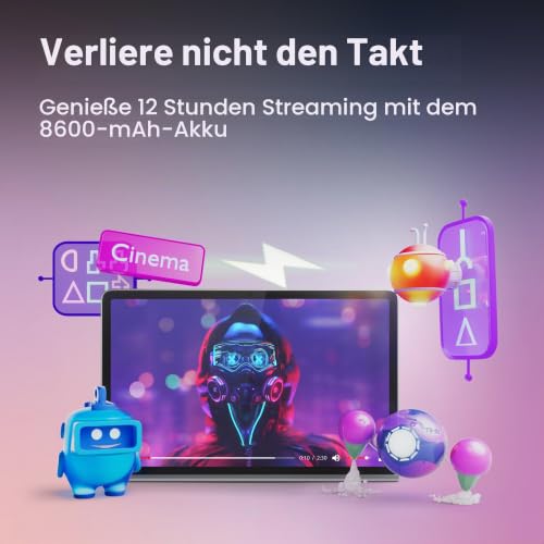 Lenovo Tab Plus, 2K-Display 11,5 Zoll - (MediaTek Helio G99 Prozessor, 8 GB RAM, 128 GB Speicher, WiFi, Tablet Android 13) - Luna Grey, Exklusiv von Amazon