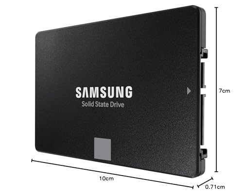 Samsung 870 EVO SATA III 2,5 Zoll SSD, 2 TB, 560 MB/s Lesen, 530 MB/s Schreiben, Interne SSD, Festplatte für schnelle Datenübertragung, MZ-77E2T0B/EU