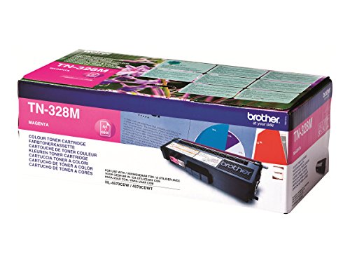 Brother Original Super-Jumbo-Tonerkassette TN-328M magenta (für Brother HL-4570CDW, HL-4570CDWT, DCP-9270CDN, MFC-9970CDW), TN328M, Standard