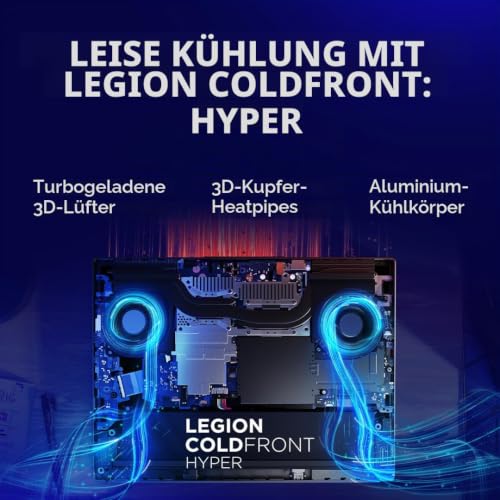 Lenovo Legion 5 Gen 10 Gaming-Laptop IA 15,1 Zoll WQXGA OLED (Intel Core i7-13650HX, NVIDIA GeForce RTX 5070, 32 GB RAM, 1 TB SSD, Wi-Fi 7, ohne Betriebssystem), spanische RGB-Tastatur, Schwarz