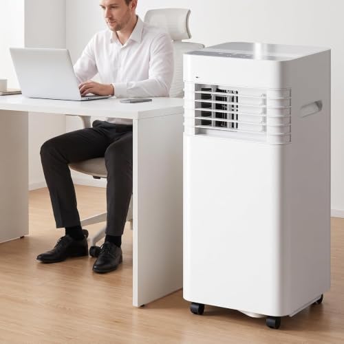 14000 BTU Tragbare Klimaanlage, Niedrigenergie-Kühlgerät mit 2 Lüftergeschwindigkeiten, Digitalanzeige, 24-Stunden-Timer für Zuhause & Große Räume