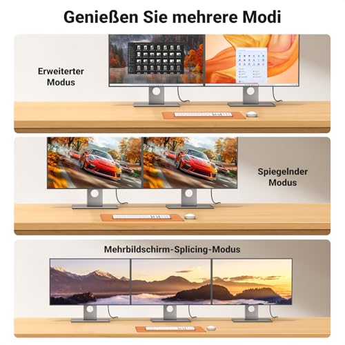 UGREEN 4K@30Hz DP zu HDMI Kabel Aluminium, Uni-Directional Übertragung (2M) | DP-zu-HDMI-Kabel 4K 30Hz 2K 60Hz 1080P 120Hz mit HDR 3D unterstützt auch HDCP und EDID, Anti-Interferenz und Haltbarkeit