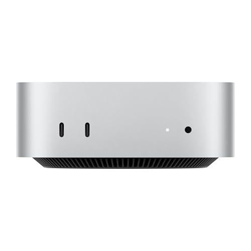 Apple Mac mini Desktop-Computer mit M4 Chip mit 10 Core CPU und 10 Core GPU: 16 GB gemeinsamer Arbeitsspeicher, 256 GB SSD Speicher, Gigabit Ethernet. Funktioniert mit iPhone/iPad