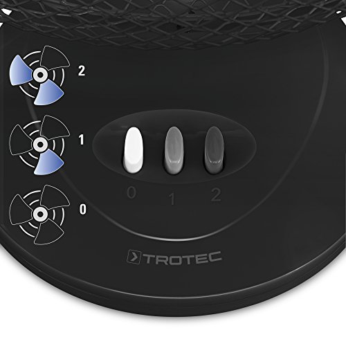 TROTEC TVE 8 Tischventilator | 25 Watt, oszillierend 90°, 2 Stufen, Ø 23 cm und sehr leise, schwarz